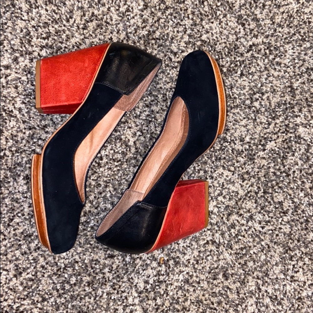 Schuler and sons Philadelphia color block heels